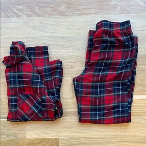 Old Navy Red and Blue Plaid Kids Pajama Set